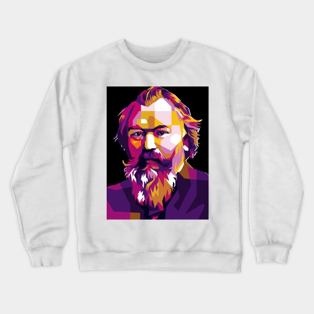 Johannes Brahms Crewneck Sweatshirt by Rekayasabumi